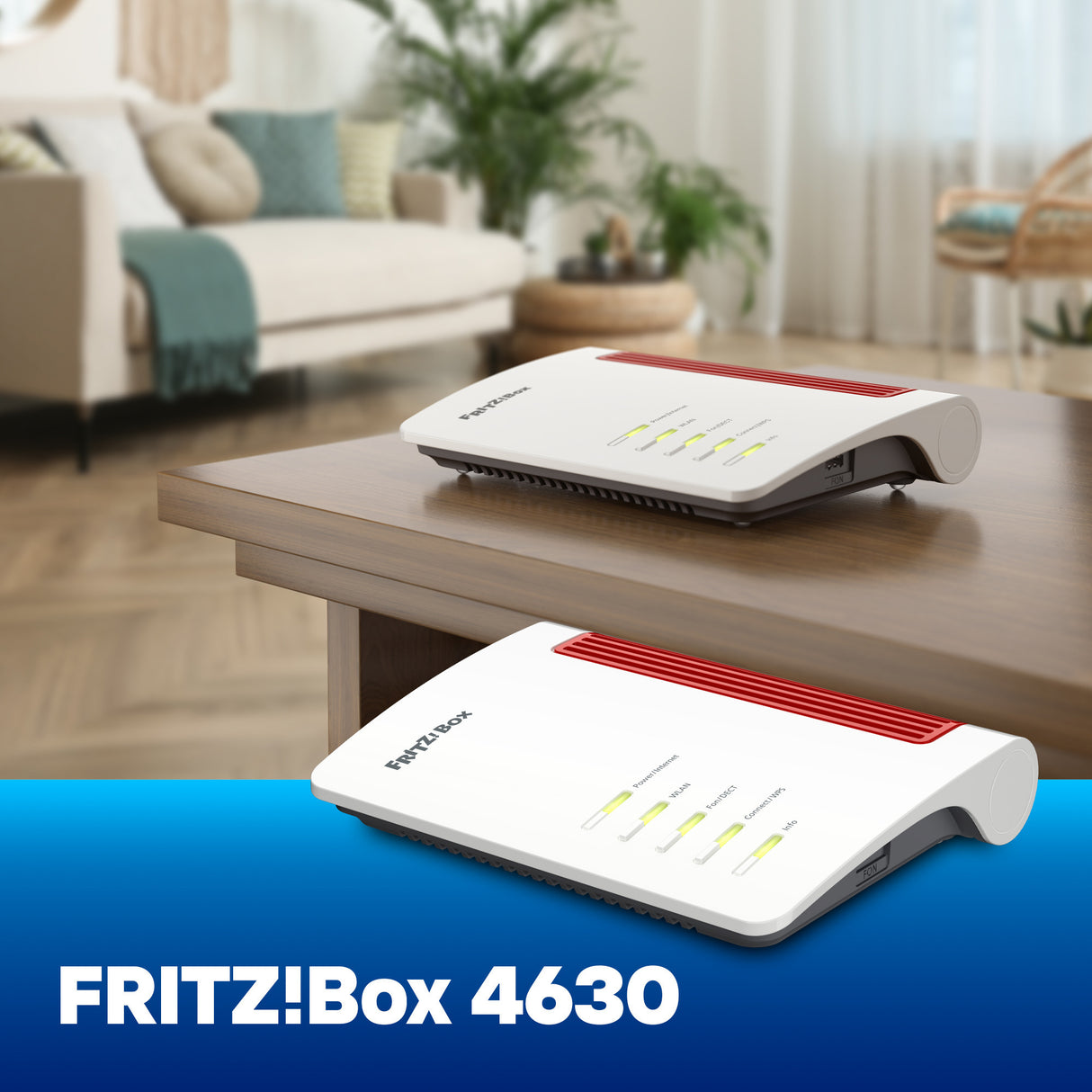 Fritz! Box 4630 Edition International Router (white red, mesh Wi-Fi, 2.5 Gbit/s)