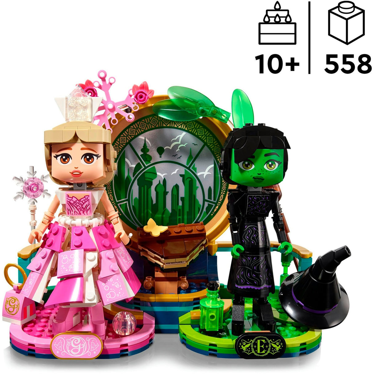 Lego 75682 figuras malvadas de elphaba y glinda