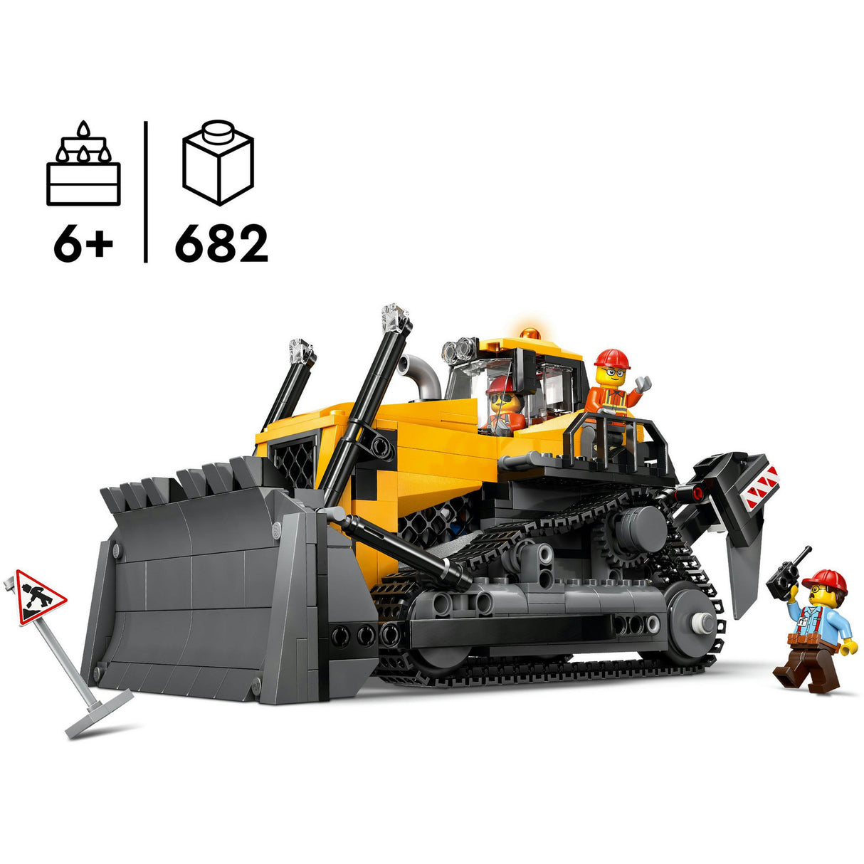 Lego city 60466 żółty spychacz