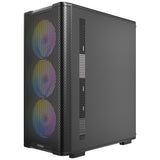 Antec vx310 argb midi tower behuizing (zwart | 3x usb-a | tempered glass)