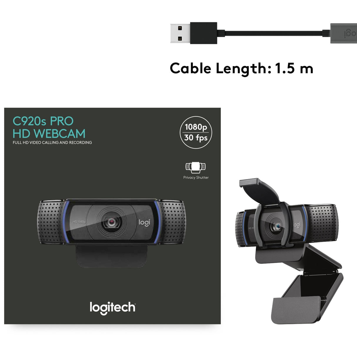 „Logitech C920s HD“ internetinė kamera