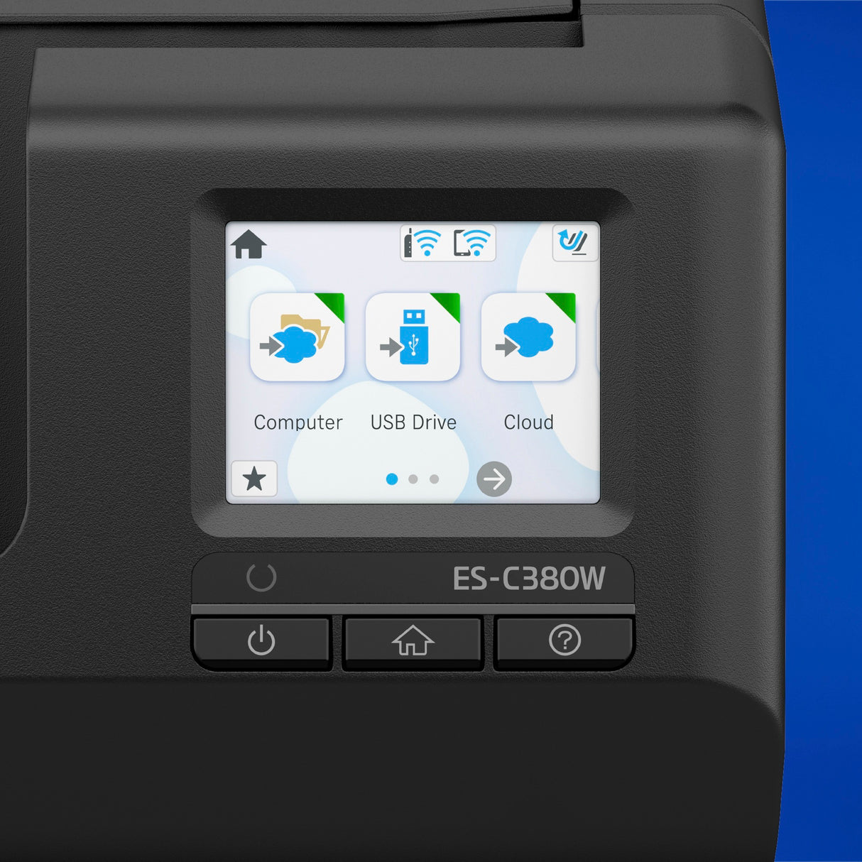 Epson ES-C320W Compact A4 Document Scanner with Wi-Fi Connectivity and U-Turn Path (Black, A4, A5, A6, B5)