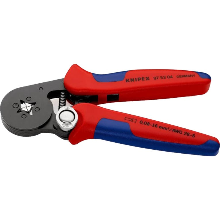 Knipex Self-Adjusting Crimping Pliers for Ferrules 97 53 04 SB (red-blue, with side entry)