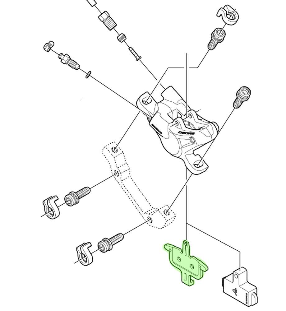 Shimano pad spacer for br-m615 br-m6100 br-s7000