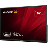 Viewsonic VA1650 moniteur portable léger 16 (noir, 1x HDMI, USB-C)