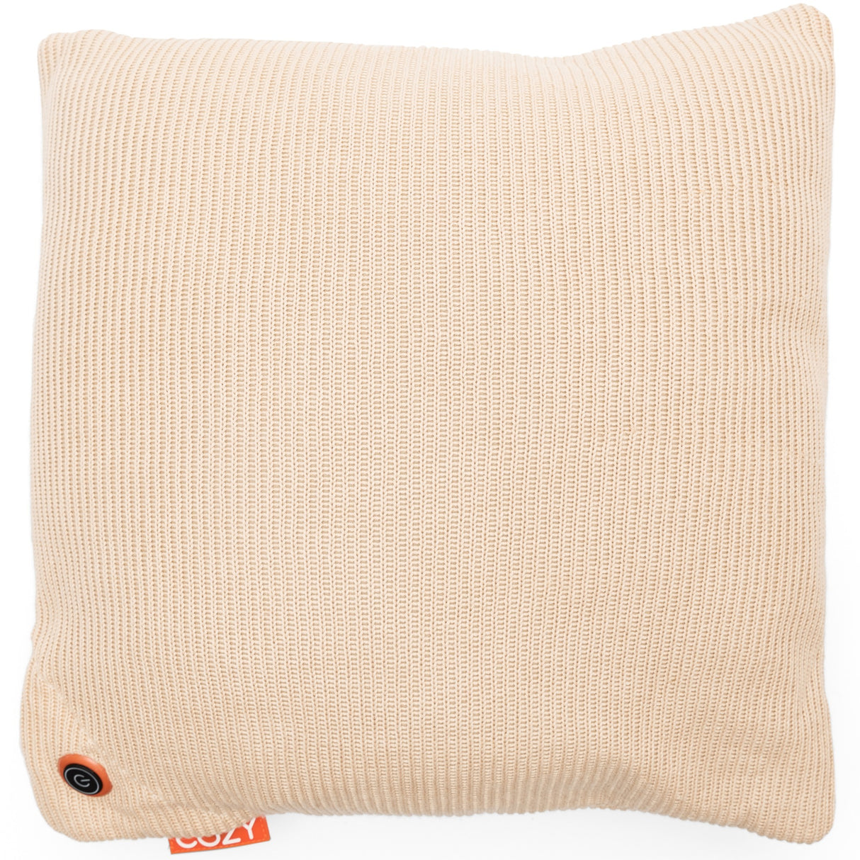 Cozy una knitted 45 x 45 cm wireless heated cushion (light beige, 5000 mAh power bank)