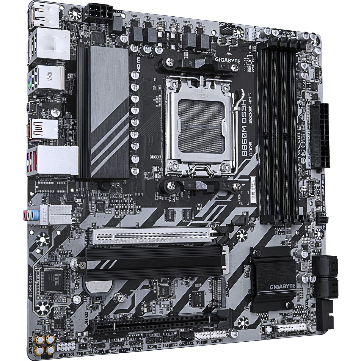 Gigabyte B850M DS3H Socket AM5 Motherboard (RAID, 2.5Gb LAN, Sound, mATX)