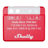 Shelly wave 1pm mini lr (eu) relais (rood, z-wave)