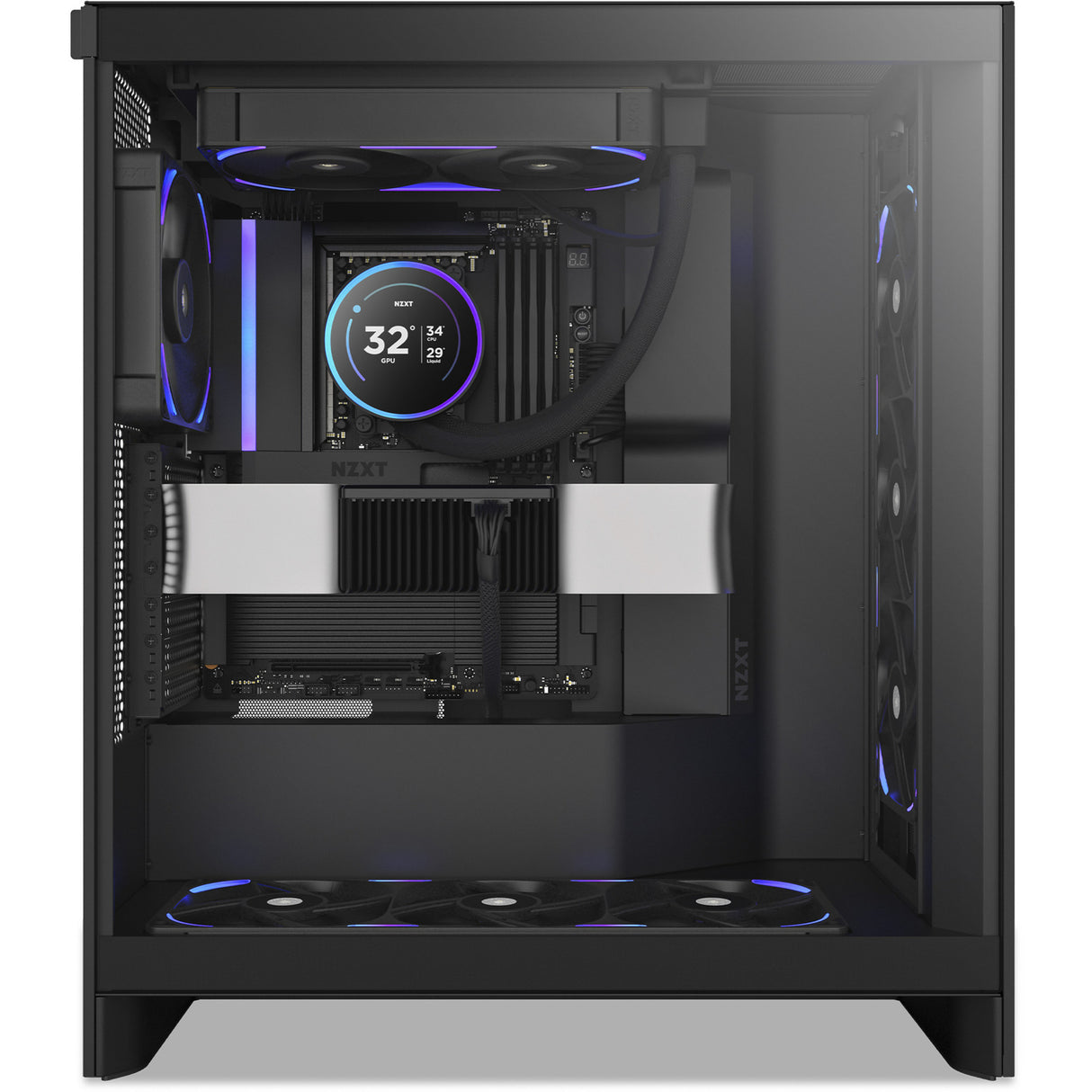 Nzxt f240x rgb case fans (zwart, 2 stuks, 240 x 120 x 30 mm, pwm)
