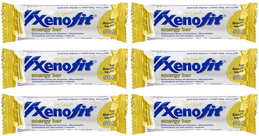 Xenofit energy bar banana 6x50g
