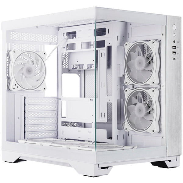 Kryt Chieftec Visio Midi Tower (bílý | 2x USB-A | 1x USB-C | RGB | tvrzené sklo)