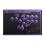 8bitdo arcade controller - transparent purple signature edition (purple transparent, 2.4 ghz bluetooth usb, nintendo switch 1 + 2, pc)