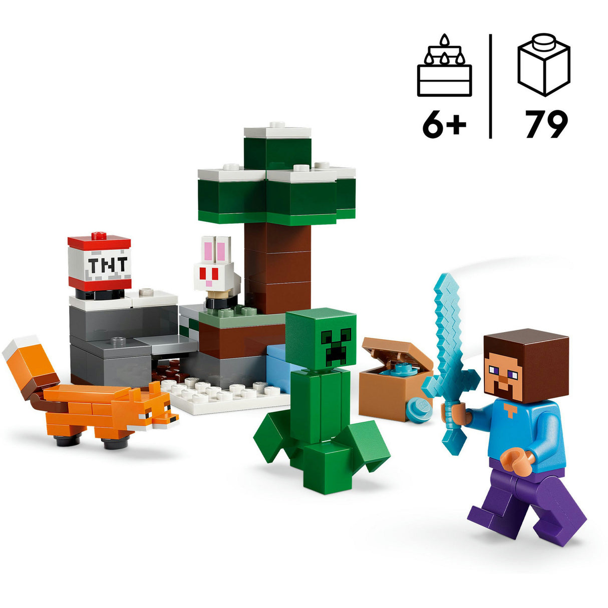 Lego minecraft 21583 steve taiga aventura