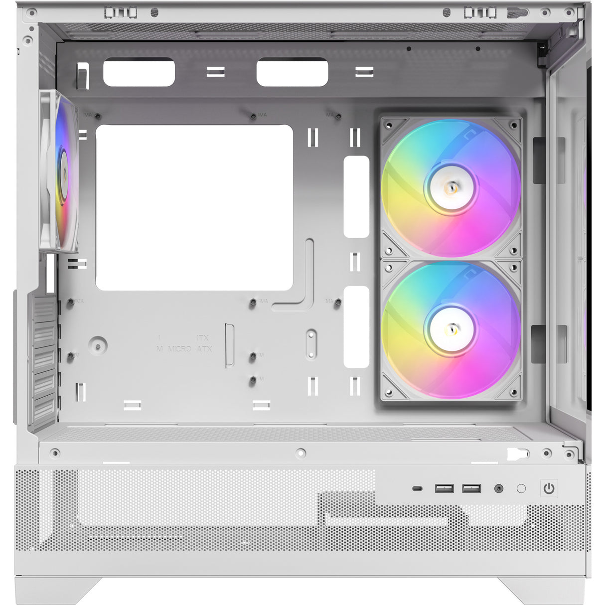 Antec cx500m argb mini tårnhus (hvit | 2x USB-A | 1x USB-C | herdet glass)