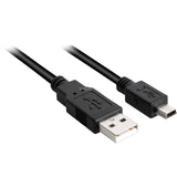 Sharkoon USB-A 2.0 > Mini USB-B Kabel (schwaarz, 1 Meter, duebel Schirm)