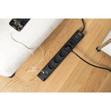 Brennenstuhl bremounta stekkerdoos 5-voudig met 2 usb c-laadcontactdozen stekkerdoos (zwart, 2x usb c)