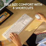 Logitech mk295 silent wireless keyboard and mouse combo, desktopset (grijs, us-international)