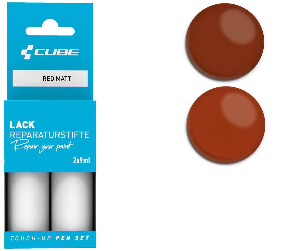 Cube touch-up pen set red matt
