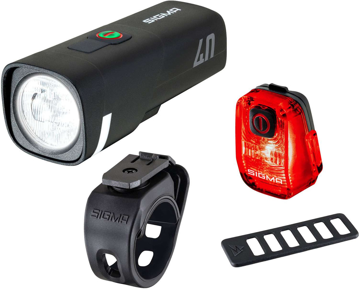 Sigma sport Verlichtingsset Aura 40 Hiro 10 . Sigma battery light set Aura 40 + Hiro 10