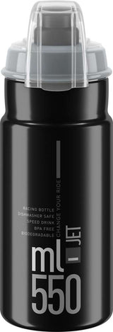 Elite water bottle jet plus bottle jet plus 550ml black gray with cap