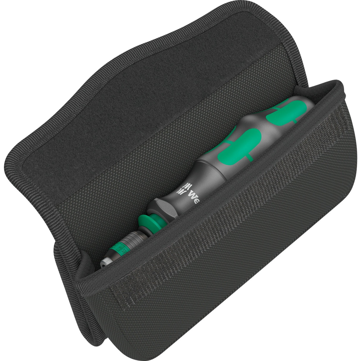 Wera Kraftform Kompact 20 Tool Finder 2 Bit Set with Pouch (Black Green, 13-piece)