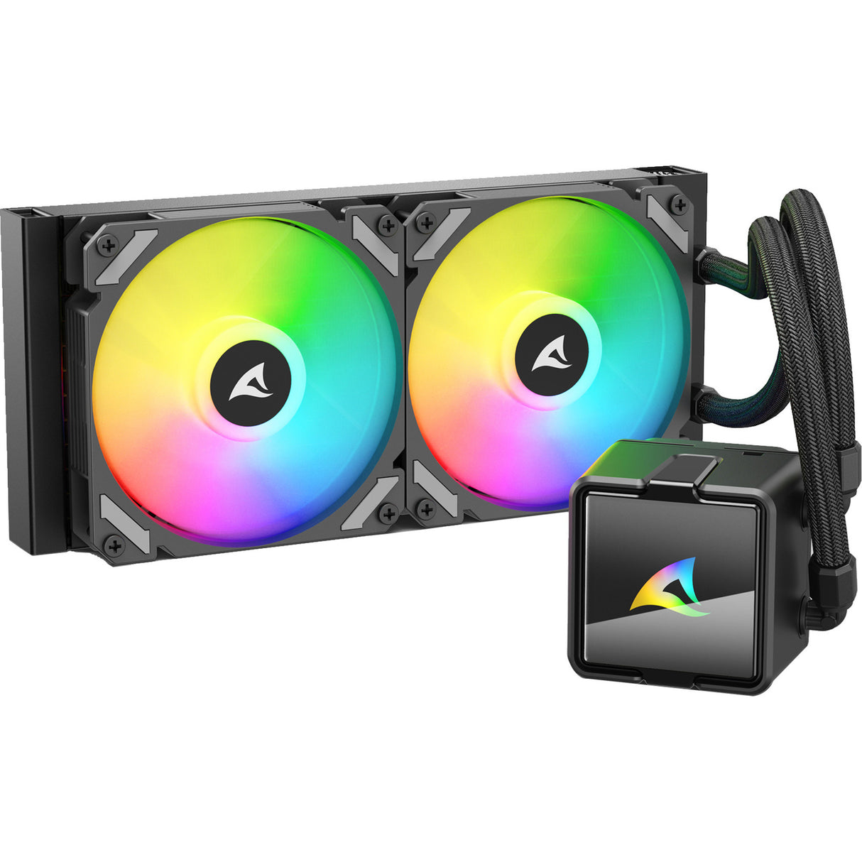 Refroidissement par eau Sharkoon s50 argb (noir, pwm 4 broches)