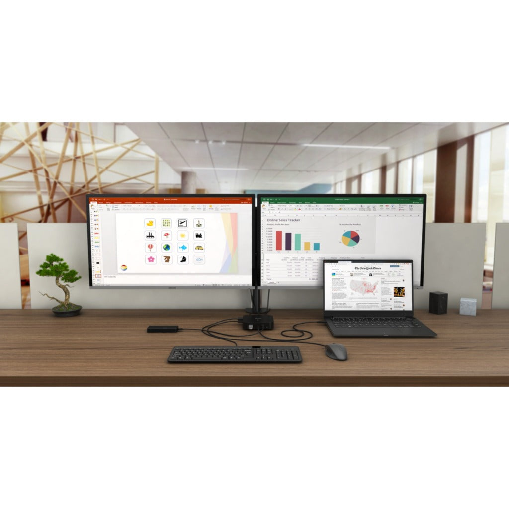 i-tec USB-C HDMI DP Docking Station with Power Delivery 65W + Universal Charger 77W (black)
