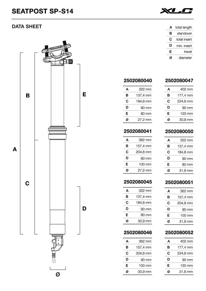 Xlc sp-s14 suspension dropper post 31.6mm internal