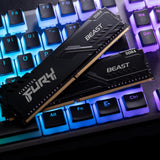 Kingston FURY 16 GB DDR4-3600 (2x 8 GB) Kit RAM (Black, KF436C17BBK2 16, Beast, XMP 2.0)