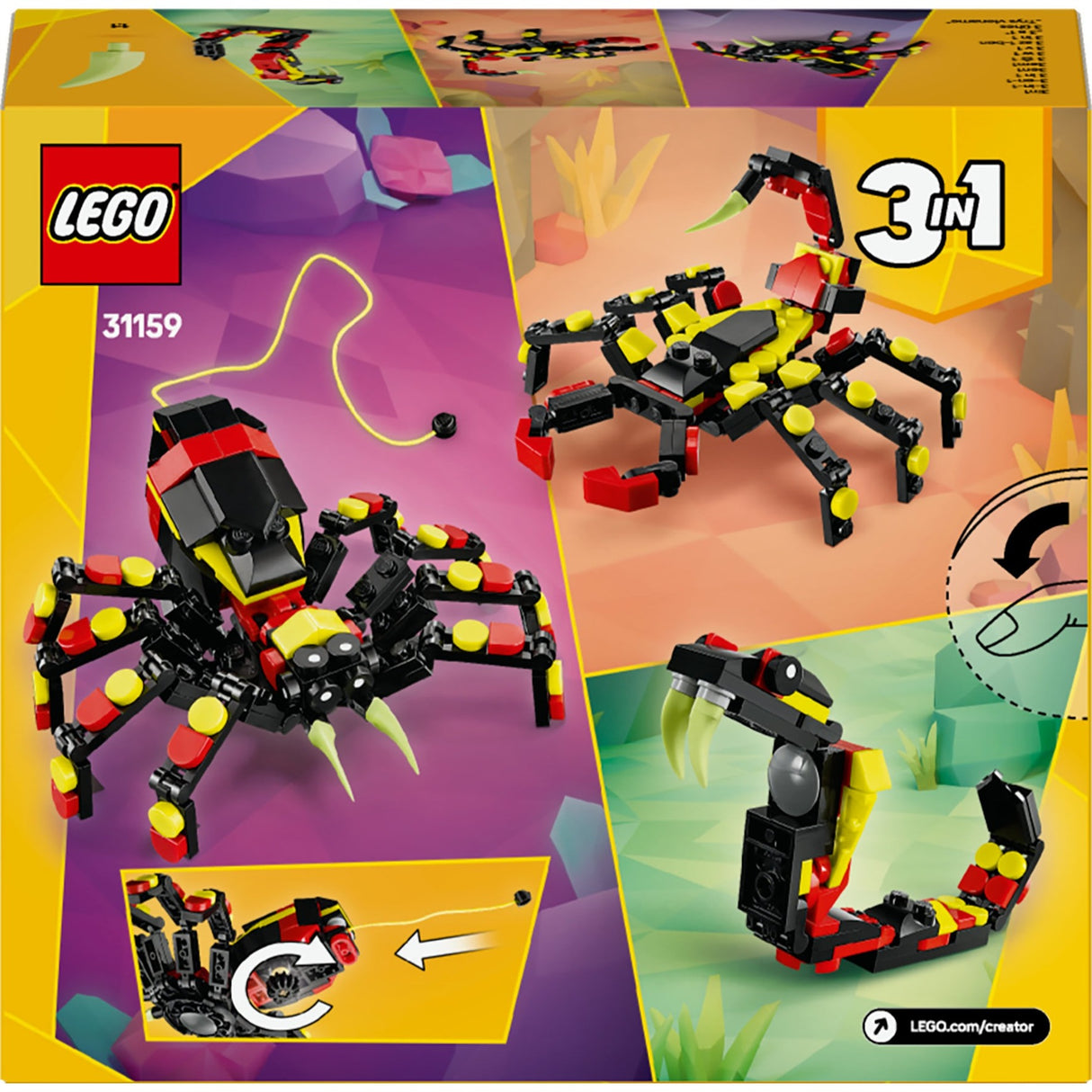 Lego-skaber 31159 vilde dyr: spændende edderkop