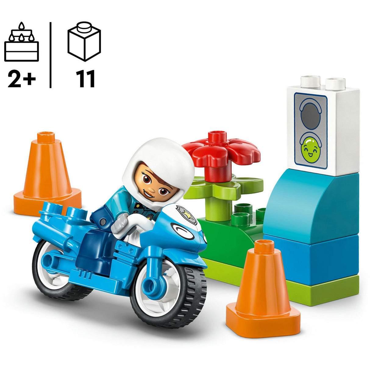 Lego Duplo 10471 blaues Polizeimotorrad