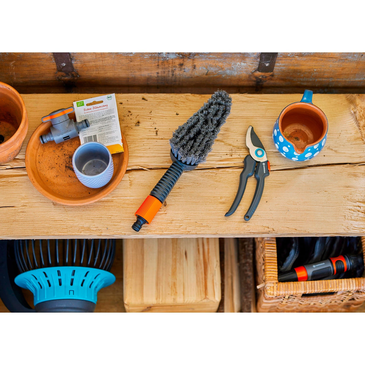 Gardena CleansStem Botzen Set mat Handbush soft,