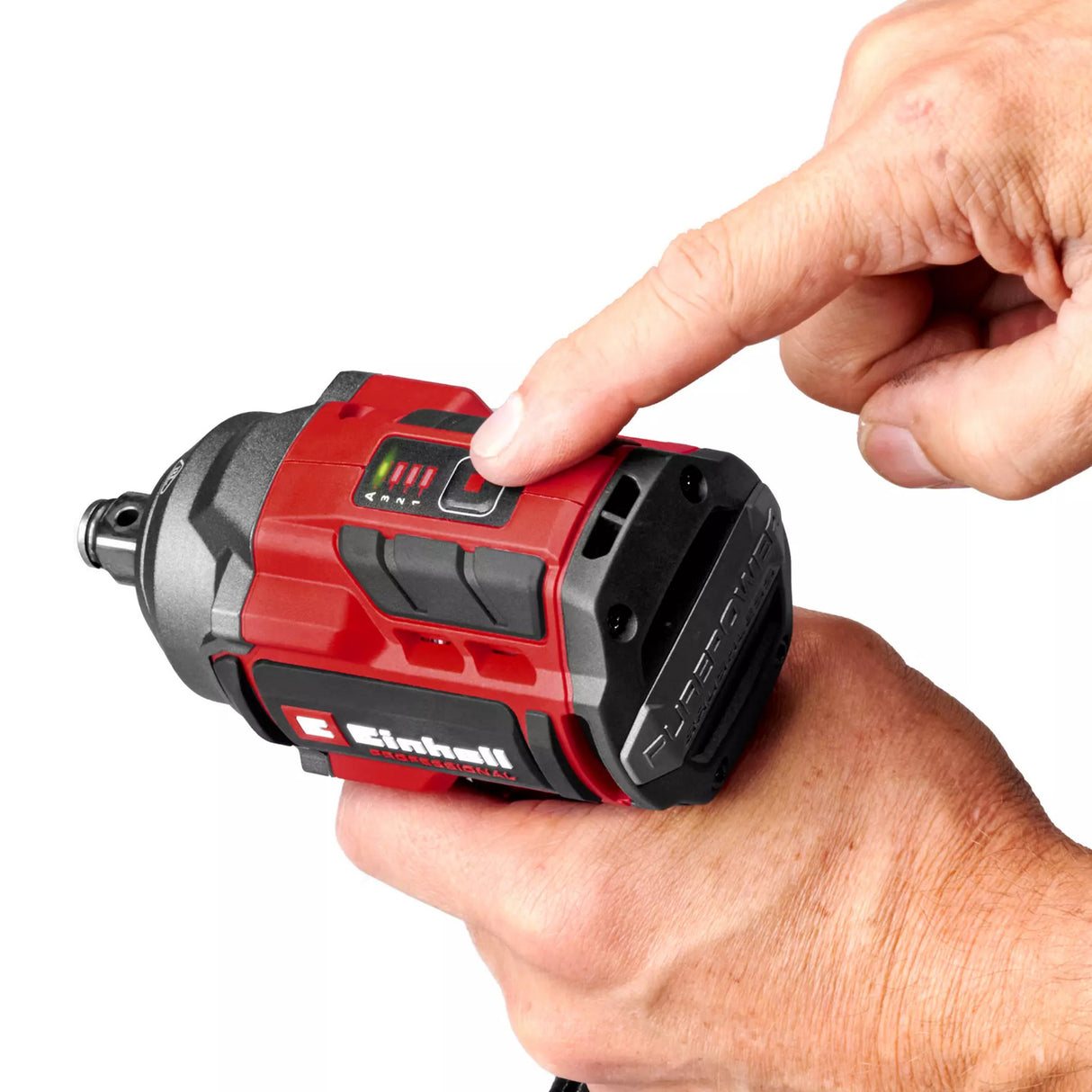 Einhell profesionálny akumulátorový rázový uťahovák tp-cw 18 350-c li bl-solo (červený čierny, power x-change, batéria a nabíjačka nie sú súčasťou balenia)