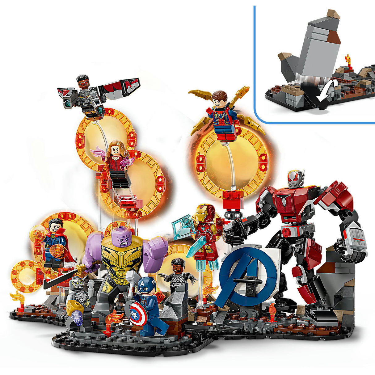 Záverečná bitka Lego Marvel 76323 avengers