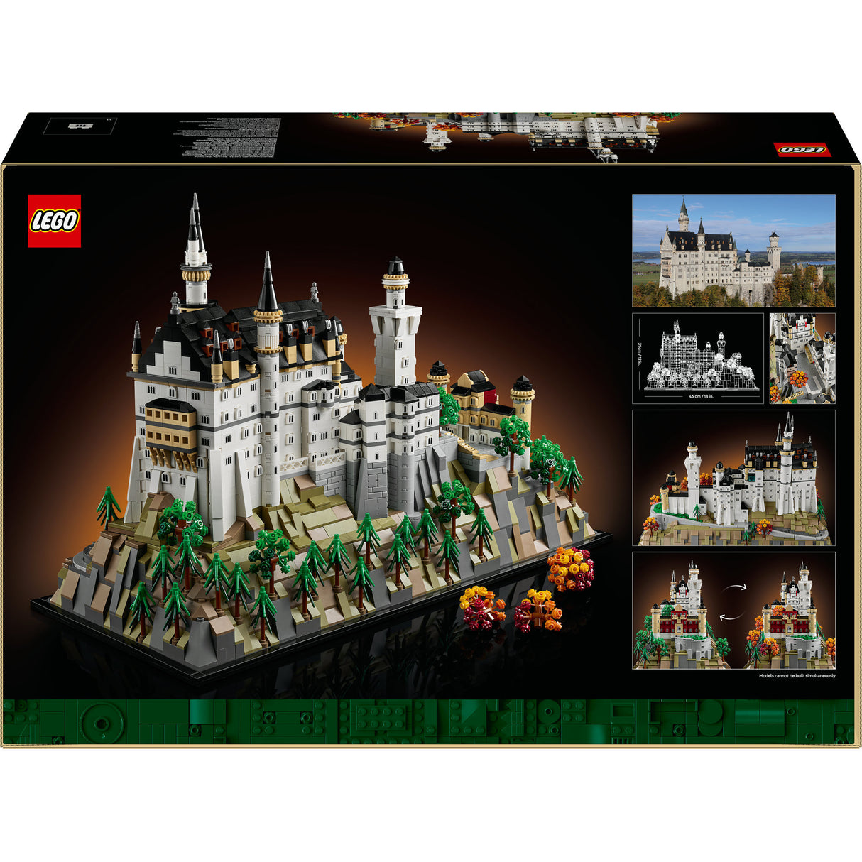 Lego architecture 21063 Neuschwanstein castle collection set
