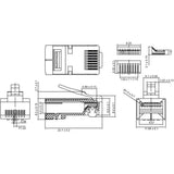 Goobay rj45 Stecker, Cat 5e Stecker (grau, 10 Stéck)