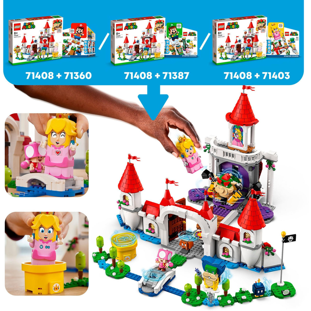 LEGO LEGO Super Mario 71408 Leathnú Chaisleán Peach