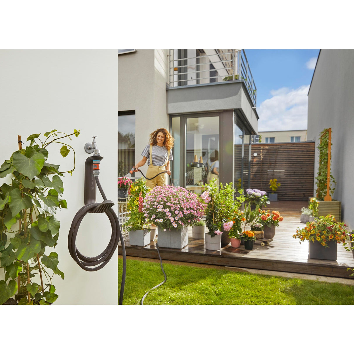 Gardena Liano hose holder tapfix (black, 18590-20)