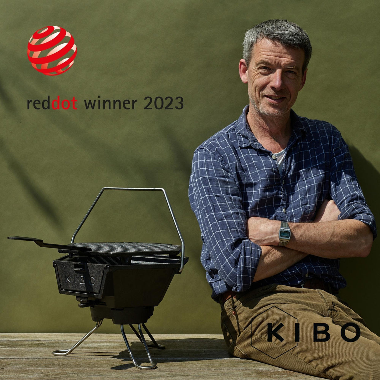 Samhail Grill Kibo an Mhuilinn Ghaoithe 3.0 Barbecue Gualach (Dubh)