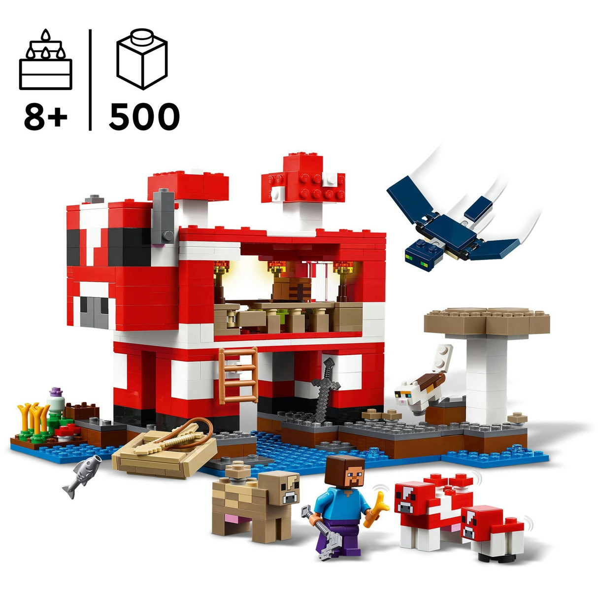 Lego minecraft 21270 the mooshroom house