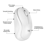 Logitech mk295 silent wireless keyboard and mouse combo, desktopset (grijs, us-international)
