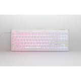 Ducky One 3 Classic Pure White TKL, keyboard (white, US layout, Cherry MX Silent Red, RGB LED, double-shot PBT, hot-swappable, Quack Mechanics, 80%)