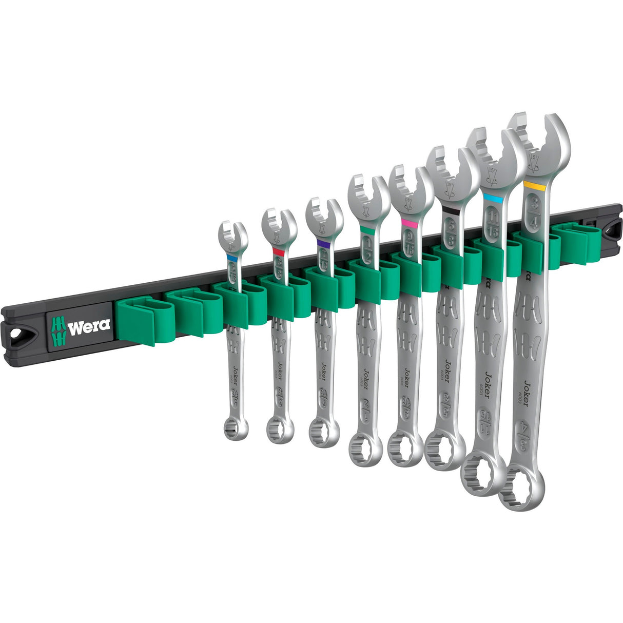 Wera 9642 magnetic strip 6003 Joker Imperial 1 combination wrench set (inch, 8-piece)