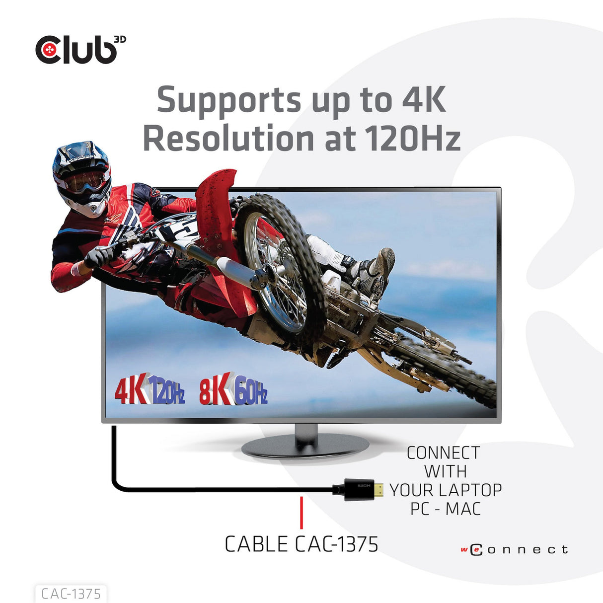 Club 3D Ultra High Speed HDMI Certified Cable (black, 5 meter, 4k 120hz, 8k 60hz)