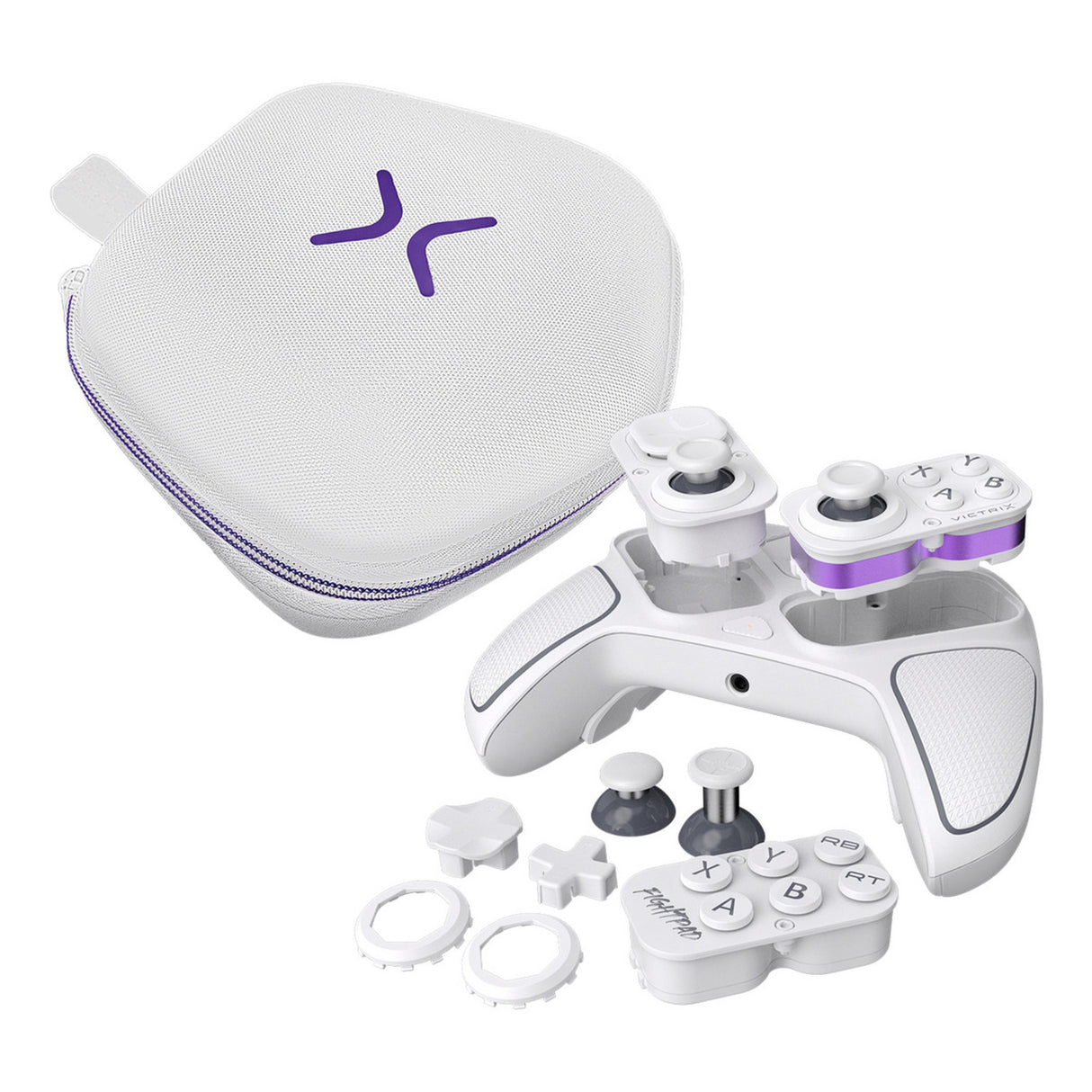 Turtle beach victrix pro bfg reloaded draadloze modulaire controller (wit, xbox one, xbox series x|s, pc)