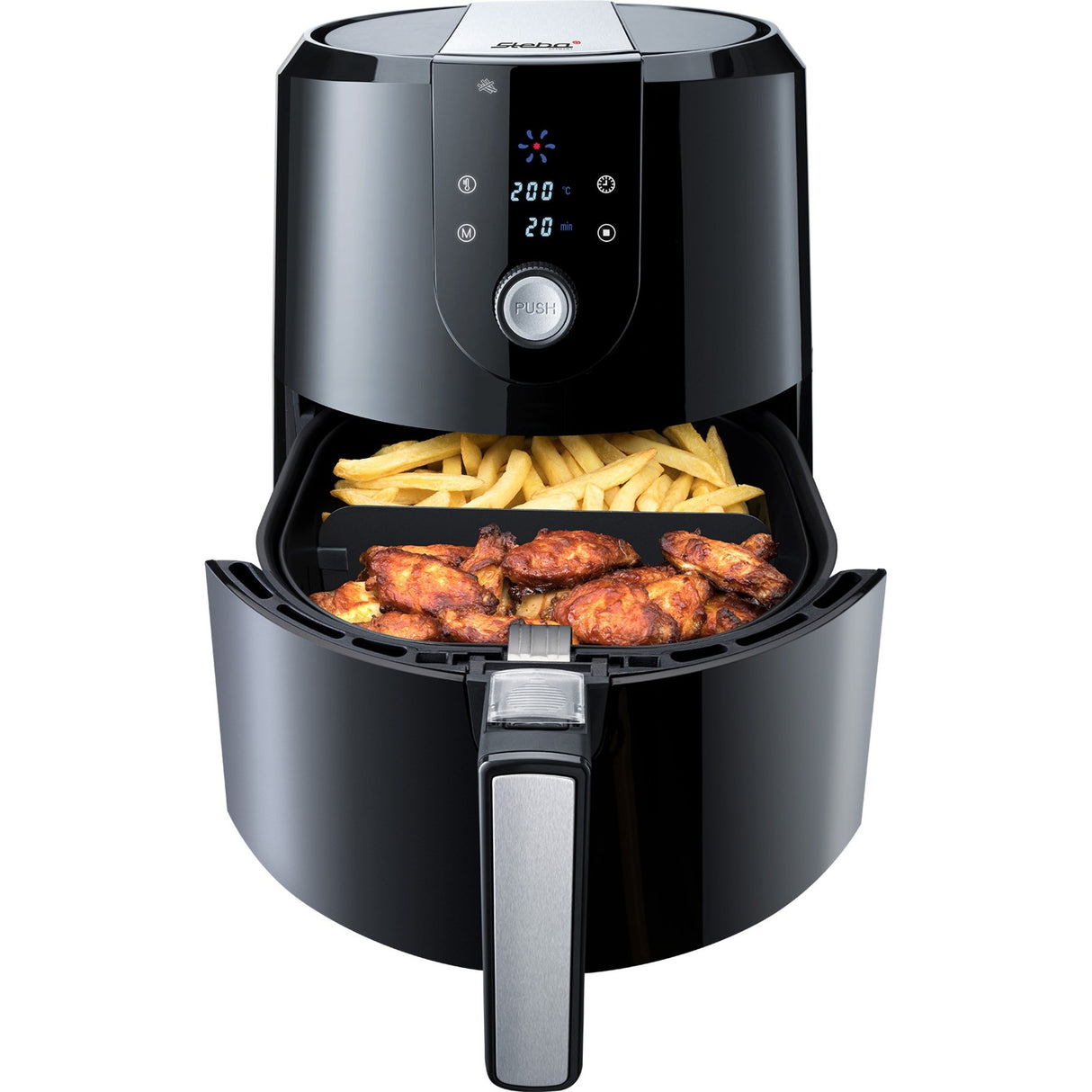 Steba HF 5000 XL Hot Air Fryer (black stainless steel, 5.2 litres)