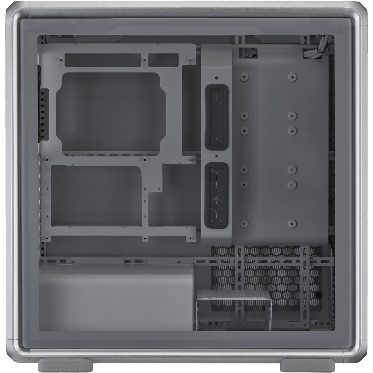 Cooler master masterframe 600 midi tower behuizing (zilver | 2x usb-a | 1x usb-c | tempered glass)