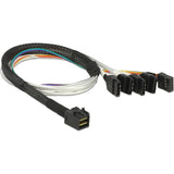 DELOCK CABLE MINI SAS HD SFF-8643> 4 X SATA 7 PIN, 0,5M