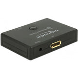Delock DisplayPort 2 - 1 Switch Bidirectional 4K 60 Hz DisplayPort Switch (Black)