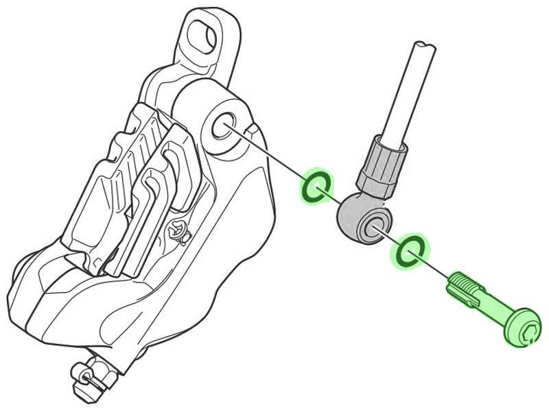 Shimano banjo bolt o-ring for br-m8120 7120